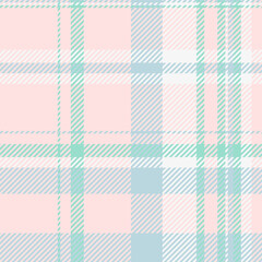 Site vector tartan textile, postcard fabric seamless pattern. Livingroom plaid background texture check in misty rose and light colors.