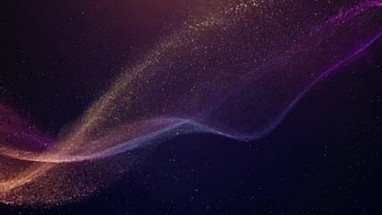 Colorful particles flow and form abstract shapes against a dark background, creating a mesmerizing display of sparkling stars and vibrant energy in a dynamic, fluid motion - Powered by Adobe