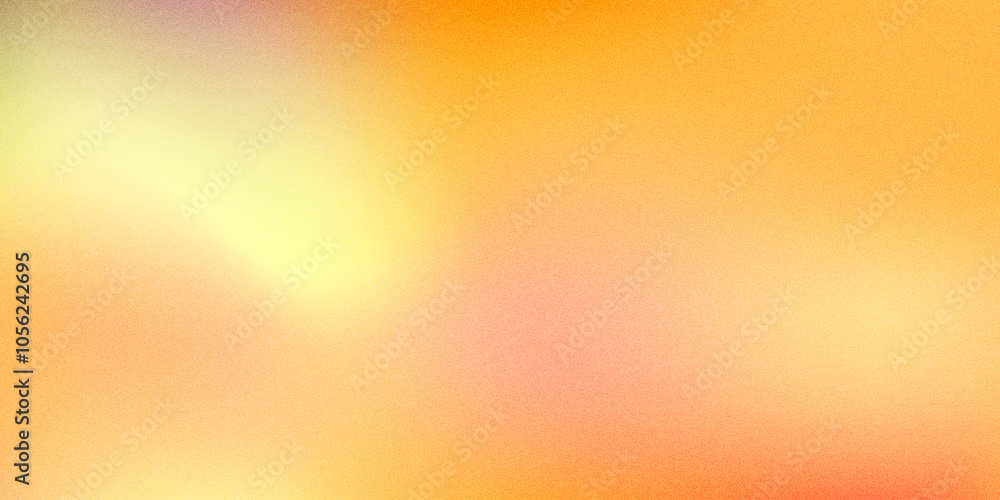 Poster orange gradient background, abstract peach orange grain gradation texture, vector yellow noise textu