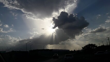clouds and sun