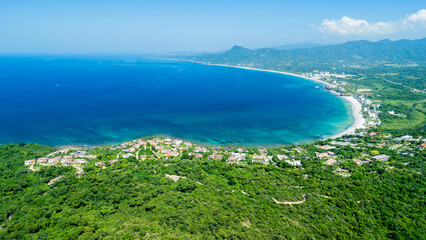 Obraz premium Drone View of Beaches from Punta Mita to Sayulita. Nayarit, Mexico