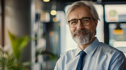 Executive businesswoman standing at the office