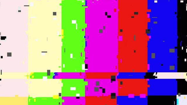 Glitch interference screensavers with No signal. Damage and interference effect for adding transitions and backgrounds.