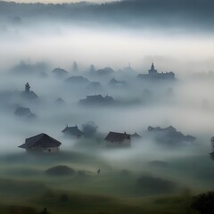 fog in village 