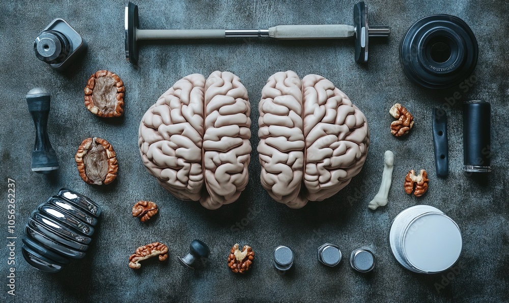Poster prioritize your neurological health with regular exercise and self-care practices to improve your ov