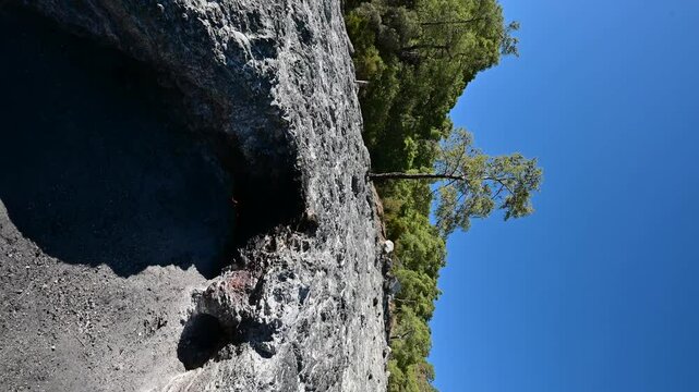  Natural flames emerge from rocks at Yanartas in Antalya&rsquo;s Olympos National Park, an ancient site with continuous fires fueled by natural gas.