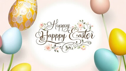 hand type flower pastel holliday animated frame written easter happy letter colors fresh eggs writs animation colours egg copy space decoration design nature art border pattern ornament season text l - Powered by Adobe