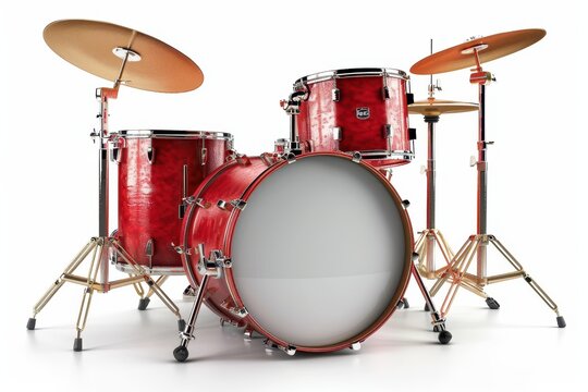 Red drums isolated with clipping path