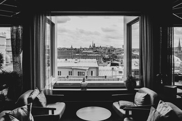 A room with a view over the city