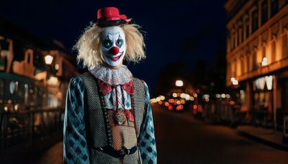 Obraz premium Scary Clown - generative ai, üretken yapay zeka