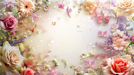 A frame adorned with flowers