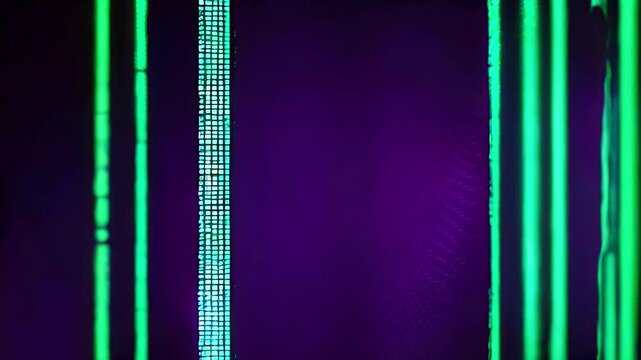 Abstract background with glowing digital code lines.