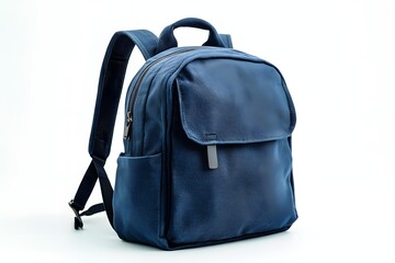 Naklejka premium Navy blue backpack classic casual fashion mockup
