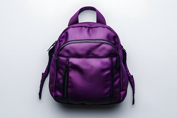 Naklejka premium Plum purple backpack deep color streetwear fashion mockup