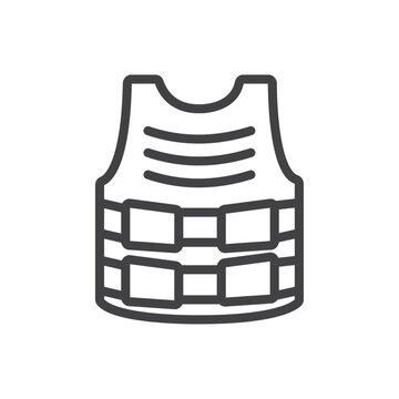 recommend clip art: Bulletproof vest icon Symbol mark in filled style