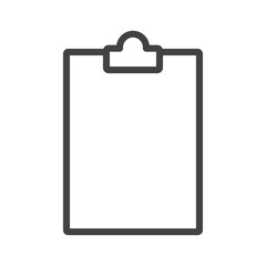 Clipboard icon Symbol mark in filled style