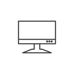 Computer Screen icon Symbol mark in filled style