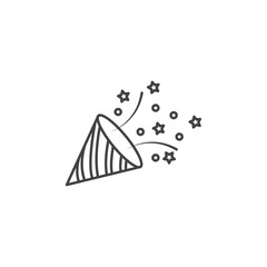 Confetti icon Symbol mark in filled style