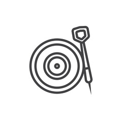 Darts icon Symbol mark in filled style