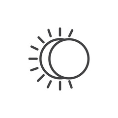 Obraz premium Eclipse icon Symbol mark in filled style