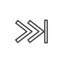 Fast forward icon Symbol mark in filled style
