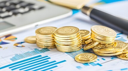 Gold Coins Financial Charts