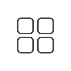 Grid view icon Symbol mark in filled style