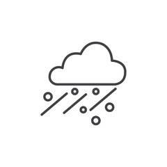 Hail icon Symbol mark in filled style