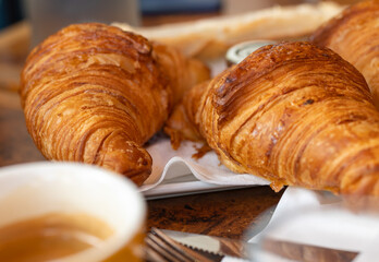 croissant and coffee