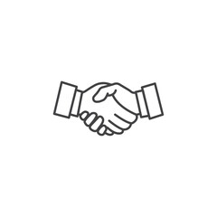 Handshake icon Symbol mark in filled style