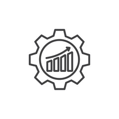 Improvement icon Symbol mark in filled style