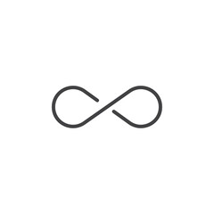 Infinite icon Symbol mark in filled style