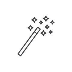 Magic wand icon Symbol mark in filled style