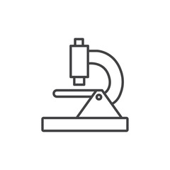Microscope Icon Symbol mark in filled style