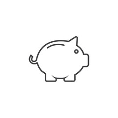 Piggy bank icon Symbol mark in filled style