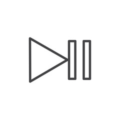 Play pause icon Symbol mark in filled style