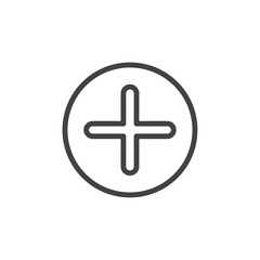 Fototapeta premium Plus icon Symbol mark in filled style