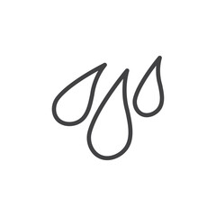 Obraz premium Raindrops icon Symbol mark in filled style
