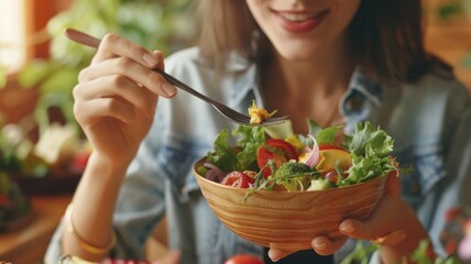 person practicing mindful eating focusing on healthy blood sugar regulation,
