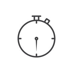 Stop watch icon Symbol mark in filled style