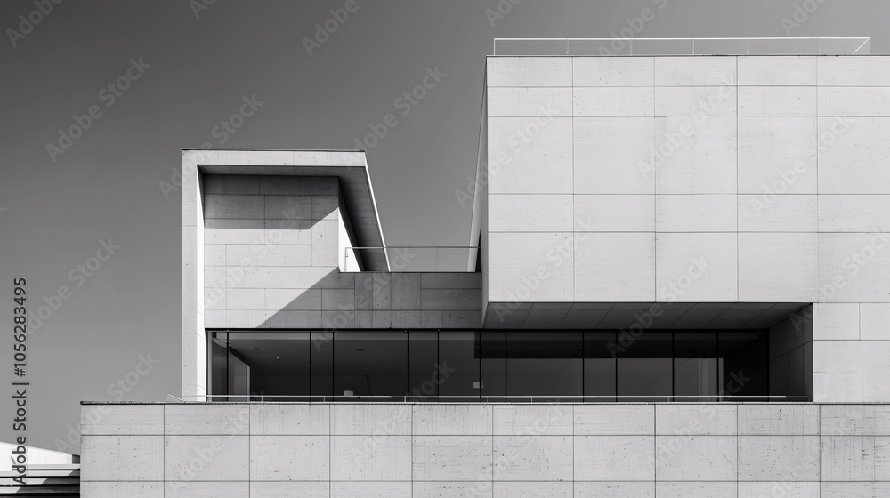 Poster the geometry and perspective of modern architecture