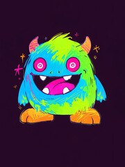 Smiling Monster Illustration