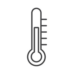 Thermometer Icon Symbol mark in filled style