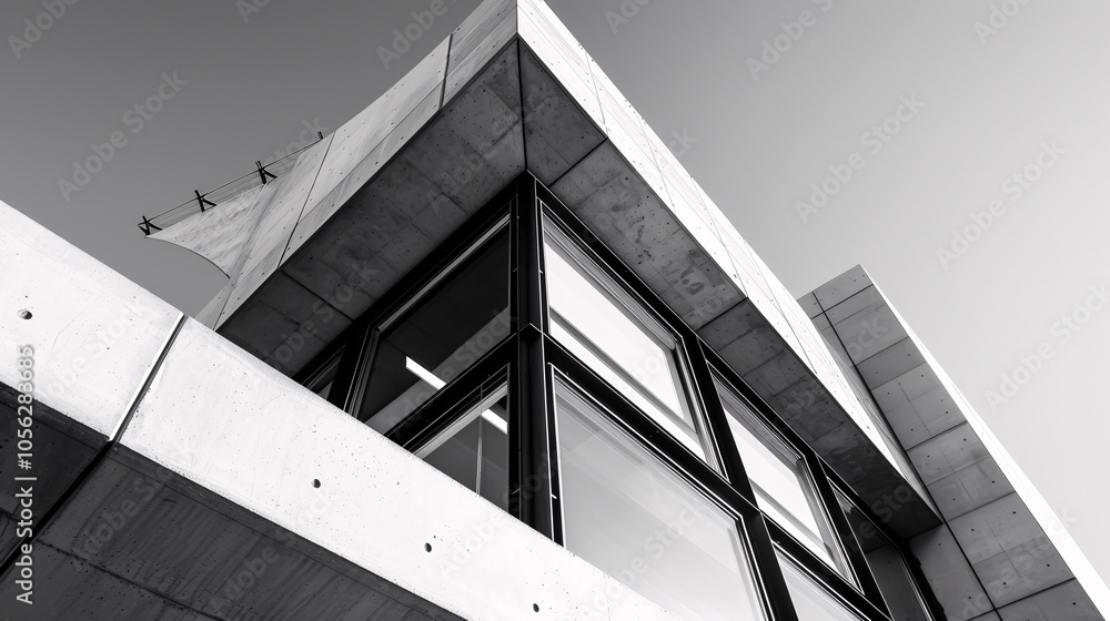 Poster the geometry and perspective of modern architecture