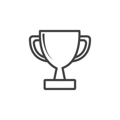 Trophy icon Symbol mark in filled style