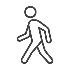 Walk icon Symbol mark in filled style