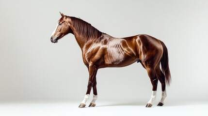 Obraz premium Elegant Chestnut Horse Portrait