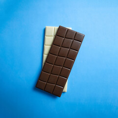 Chocolate Bar on blue