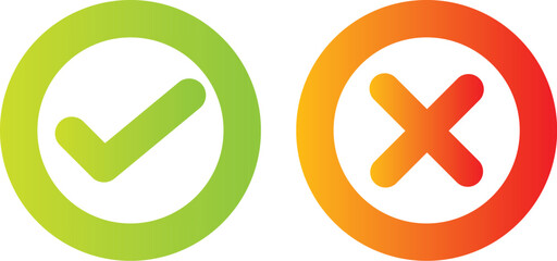 yes and no buttons gradient texture vector element