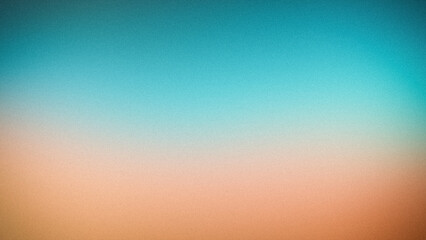 Soft gradient background blending turquoise and peach hues with a subtle grainy texture, evoking a calm and warm ambiance. Ideal for wallpapers and designs